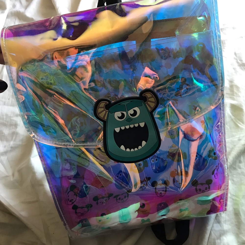 Monsters inc holographic backpack!